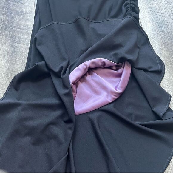 Vintage David Rodriguez Stunning Black Formal Dress Ruched Side Asymmetrical Hem - Picture 6 of 12